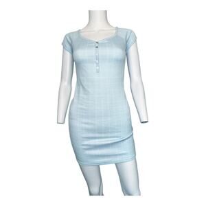 Baby blue mini Dress Haley & June small short sleeve summer sundress